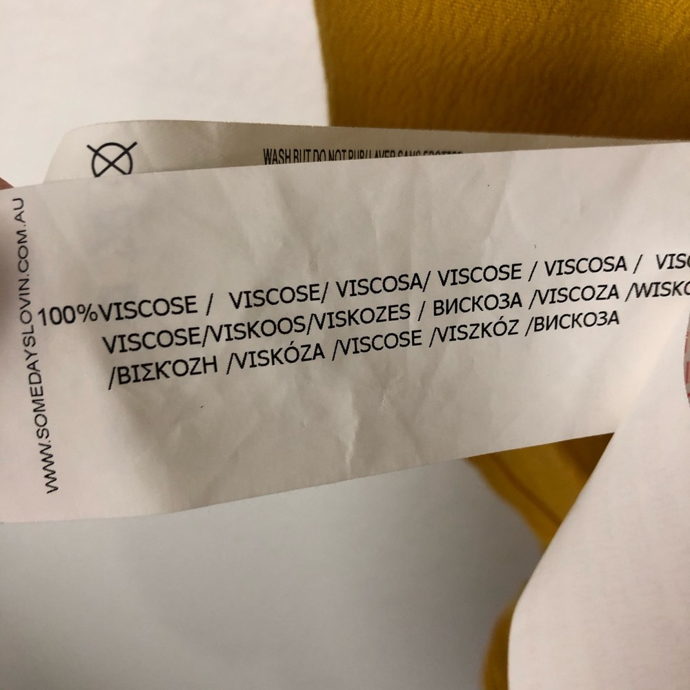 Revolve Somedays Lovin Wrap Around Tie Crop Tank Top Size Small Golden Yellow - Picture 6 of 8